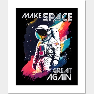 make space great again (cool astronaut pose) Posters and Art